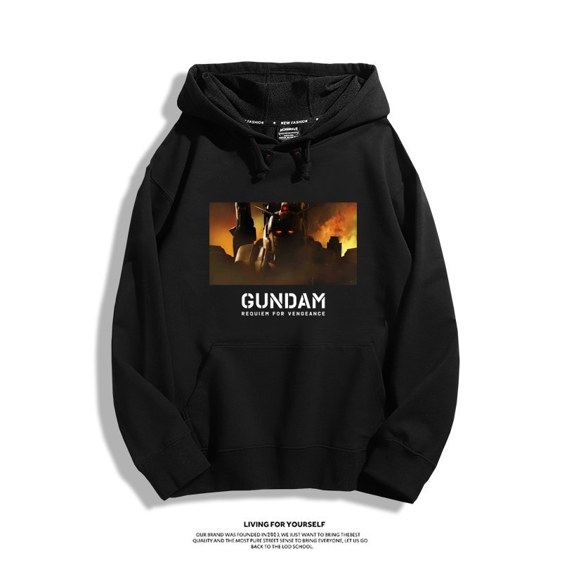 機動戰士高達 聯名衛衣2024秋冬新款親子情侶裝薄絨款連帽衛衣
