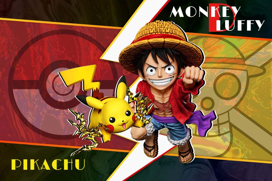 【預購】A+研究所 魯夫共鳴系列 皮卡丘&魯夫