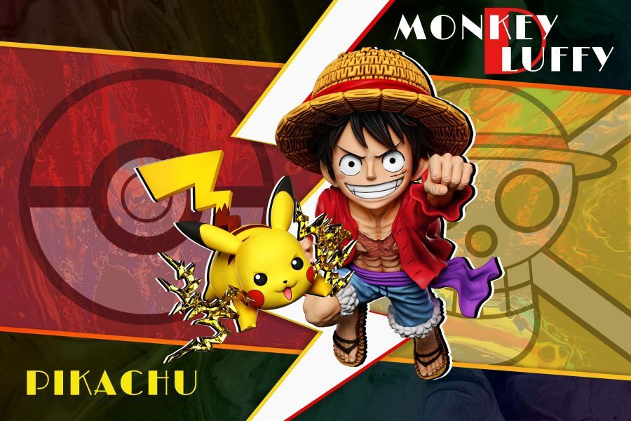 【預購】A+研究所 魯夫共鳴系列 皮卡丘&魯夫