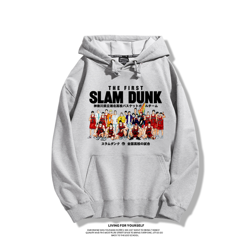 灌籃高手聯名衛衣2024秋冬新款親子情侶裝薄絨款連帽衛衣