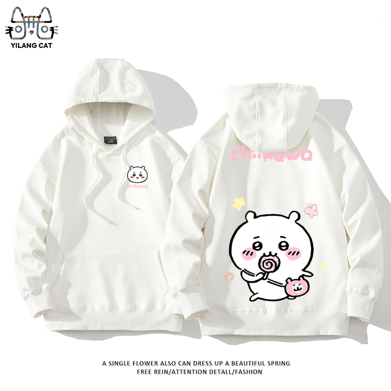 Chiikawa聯名衛衣2025秋冬新款親子情侶裝連帽衛衣