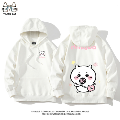 Chiikawa聯名衛衣2025秋冬新款親子情侶裝連帽衛衣