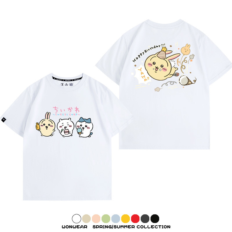 Chiikawa吉伊卡哇烏薩奇寶寶 親子情侶裝寬鬆短袖T