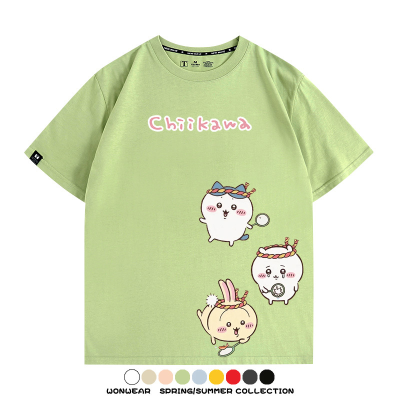 Chiikawa吉伊卡哇烏薩奇寶寶 親子情侶裝寬鬆短袖T