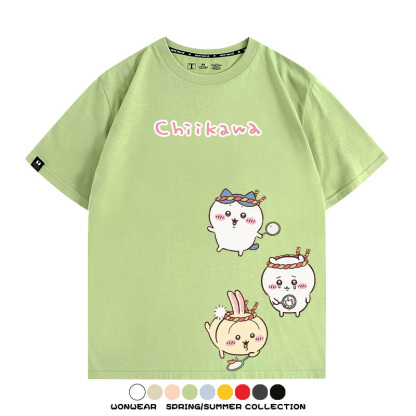 Chiikawa吉伊卡哇烏薩奇寶寶 親子情侶裝寬鬆短袖T