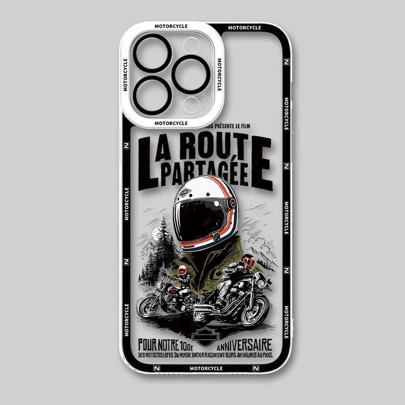 復古機車天使眼透明防摔軟殼