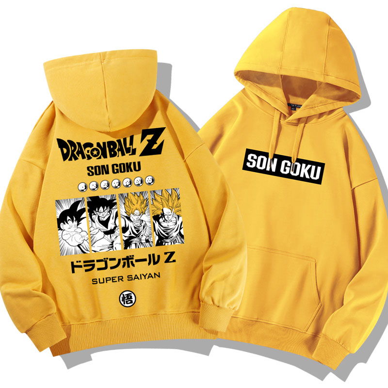 七龍珠聯名衛衣2024秋冬新款親子情侶裝薄絨款連帽衛衣