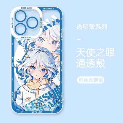 冬日原神天使眼透明防摔軟殼