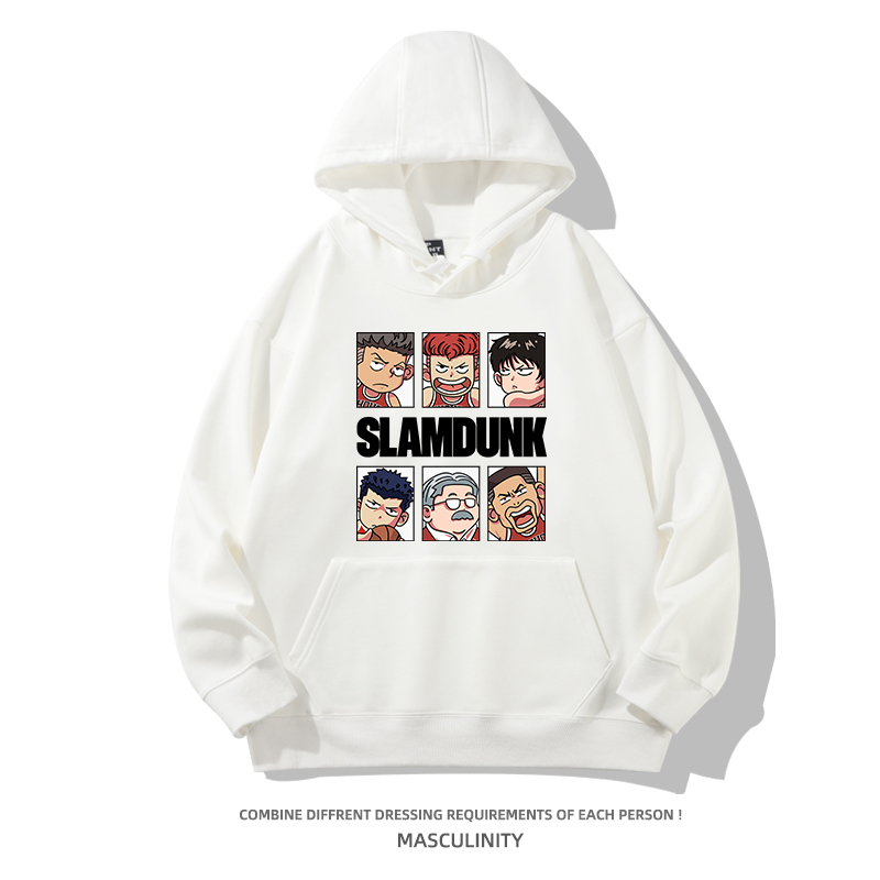 灌籃高手 2024秋冬新款親子情侶裝薄絨款連帽衛衣