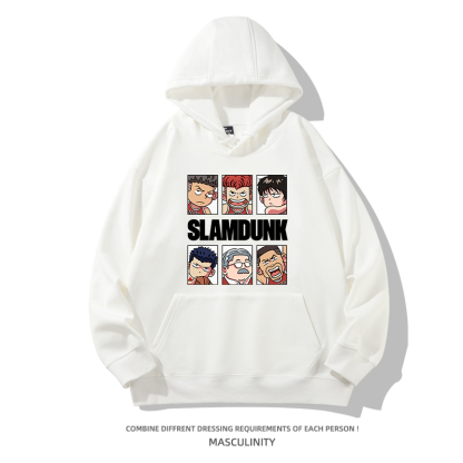 灌籃高手 2024秋冬新款親子情侶裝薄絨款連帽衛衣