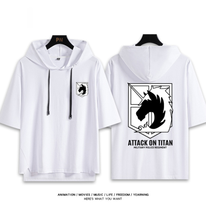 進擊的巨人 連帽短袖T恤