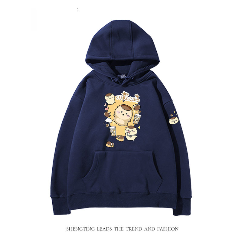 chiikawa 2024秋冬新款親子情侶裝薄絨款連帽衛衣