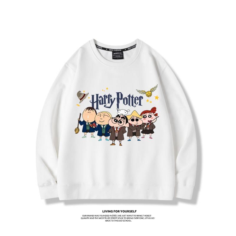 蠟筆小新x哈利波特2023親子情侶裝 圓領長袖