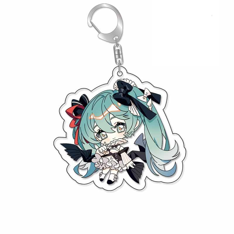初音未來鑰匙扣Miku公主殿下星塵洛天依歌姬亞克力掛飾【單買三件起送】