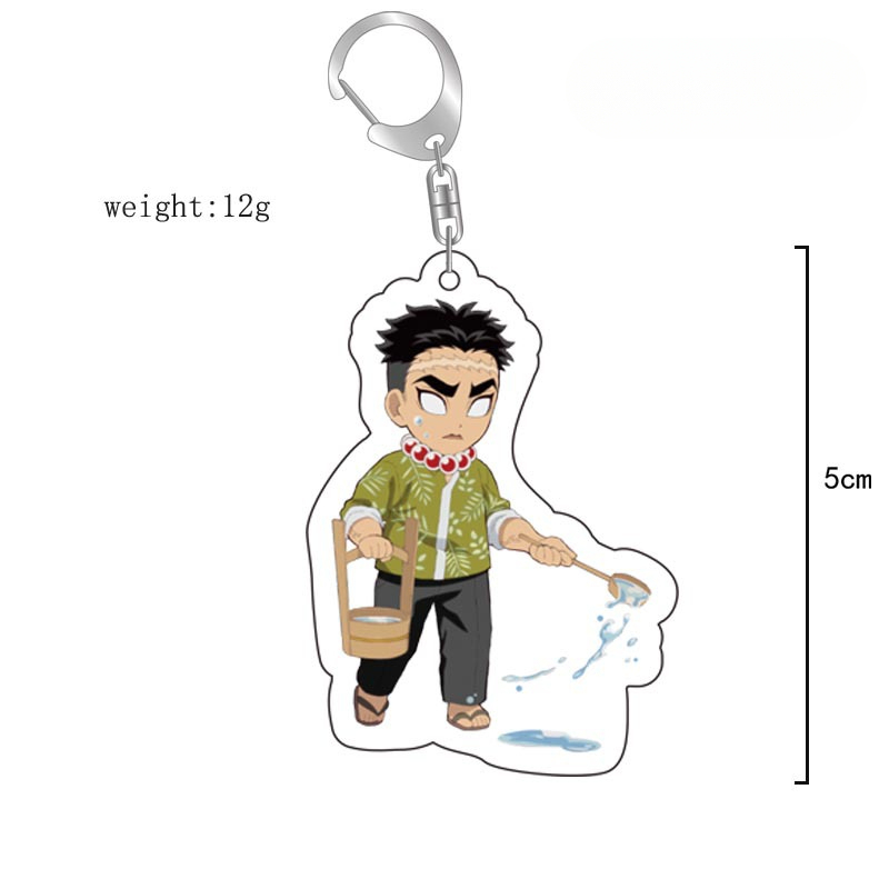 鬼滅之刃鑰匙扣亞克力動漫甘露寺蜜璃時透無一郎蟲柱卡通周邊掛飾【單買三件起送】
