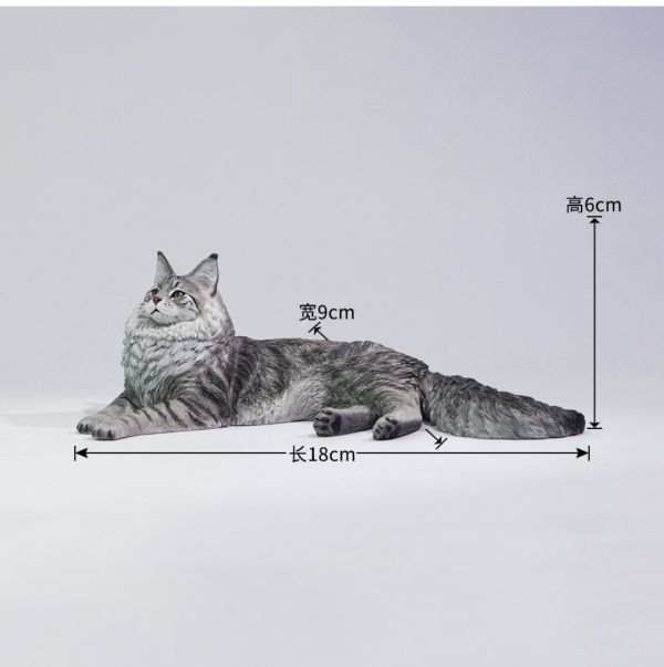 【預購】正版授權 獵跡 1/6 銀虎緬因貓