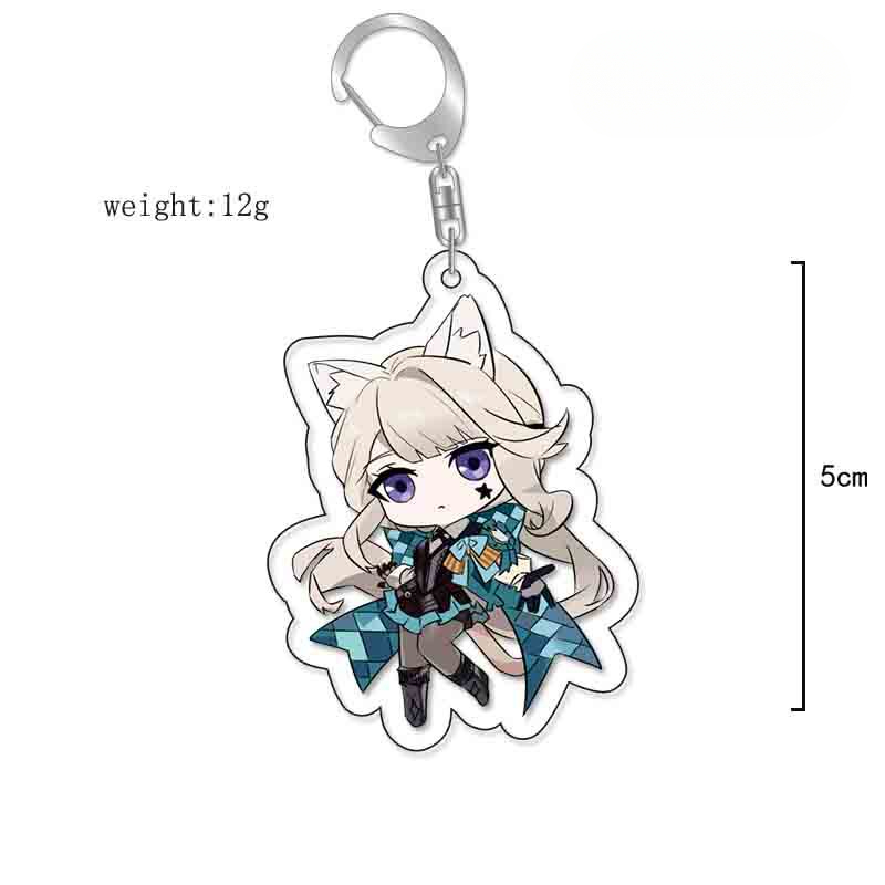 原神旅行者可莉安柏凱亞克力雙面鑰匙扣個性掛飾遊戲周邊薔薇魔女【單買三件起送】