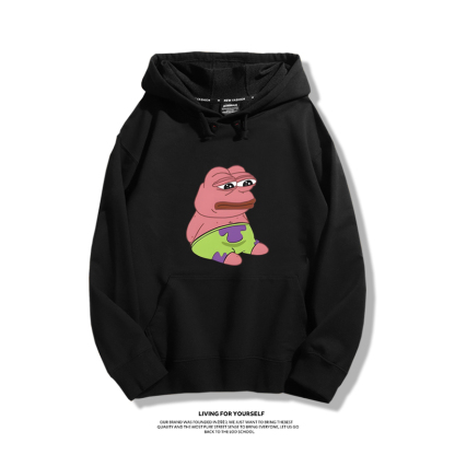 派大星聯名衛衣2024秋冬新款親子情侶裝薄絨款連帽衛衣