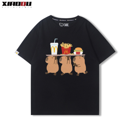 卡皮巴拉 2024親子情侶男女同款 純棉T恤