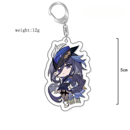 原神旅行者可莉安柏凱亞克力雙面鑰匙扣個性掛飾遊戲周邊薔薇魔女【單買三件起送】