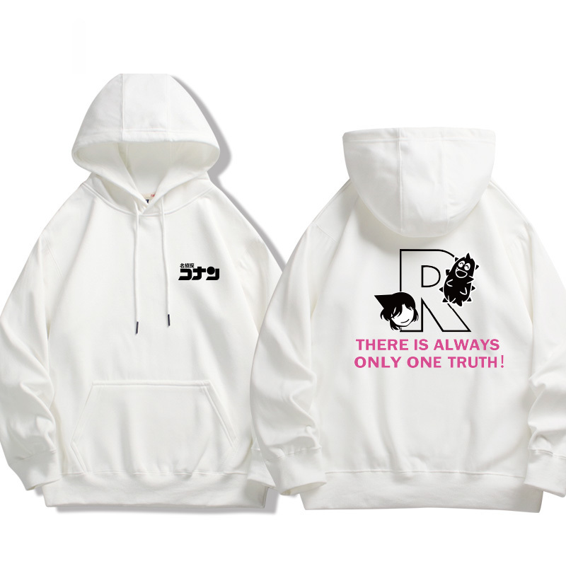 名偵探柯南 2024秋冬新款親子情侶裝薄絨款連帽衛衣