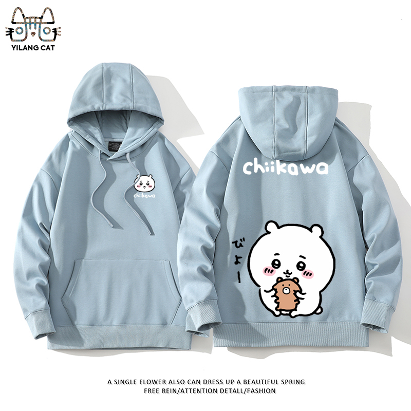Chiikawa聯名衛衣2025秋冬新款親子情侶裝連帽衛衣