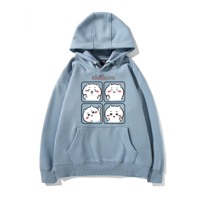 chiikawa 2024秋冬新款親子情侶裝薄絨款連帽衛衣