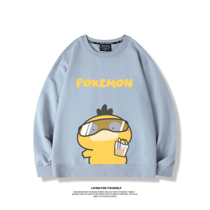 寶可夢喝奶茶2024親子情侶裝 圓領長袖