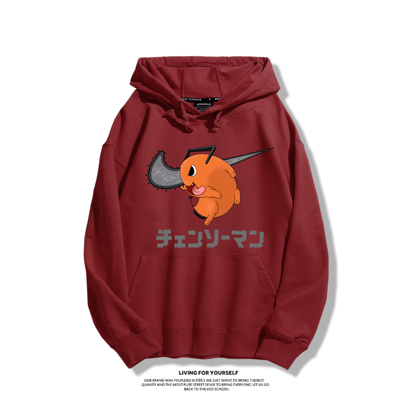 鏈鋸人波奇塔聯名衛衣2023秋冬新款親子情侶裝薄絨款連帽衛衣