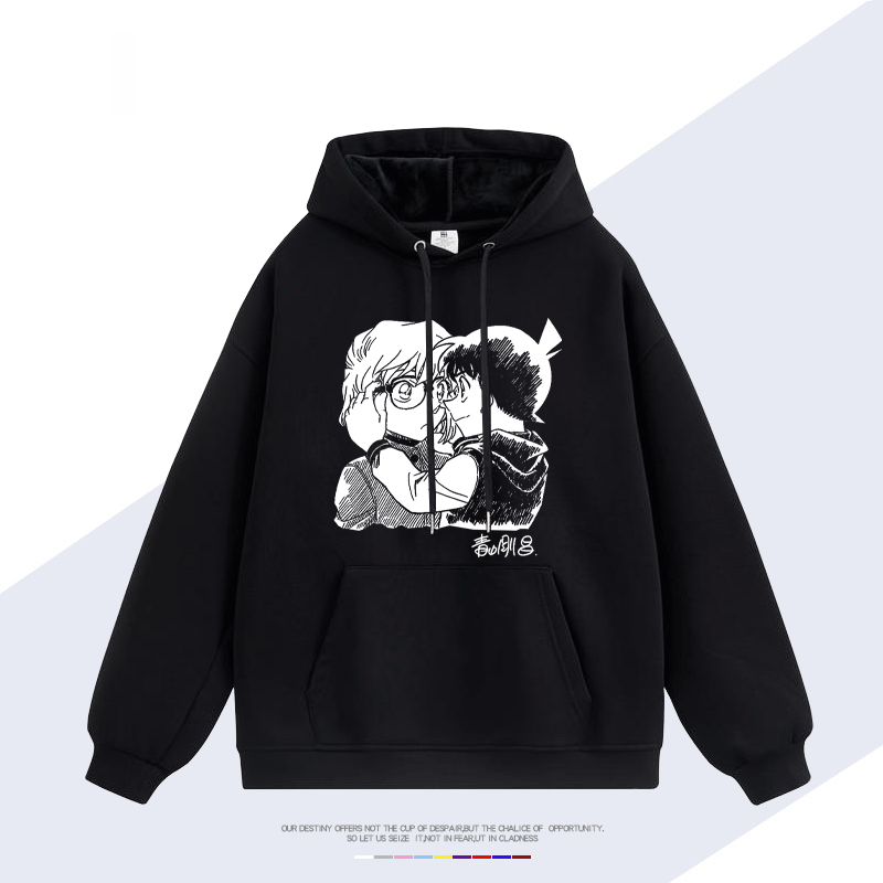 名偵探柯南 聯名衛衣2025秋冬新款 親子情侶裝連帽衛衣