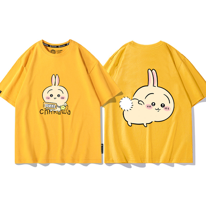 Chiikawa聯名衛衣2024秋冬新款親子情侶裝薄絨款連帽衛衣