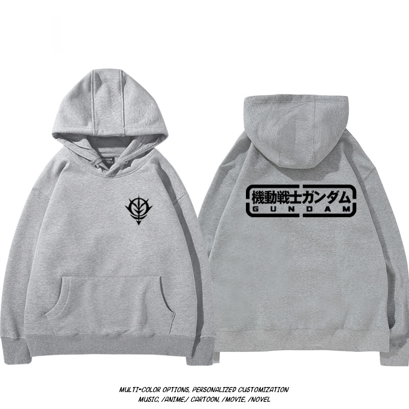 機動戰士高達扎古吉翁 聯名衛衣2024秋冬新款親子情侶裝薄絨款連帽衛衣