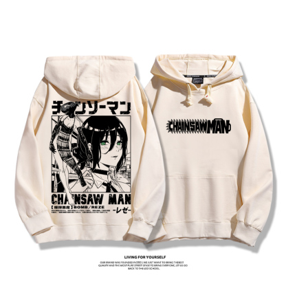 鏈鋸人新款 親子情侶男女款連帽衛衣