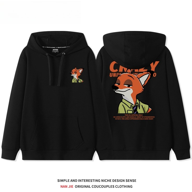 瘋狂動物城 聯名衛衣2025秋冬新款親子情侶裝連帽衛衣