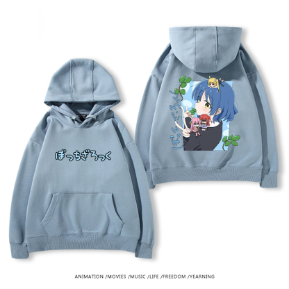 孤獨搖滾 聯名衛衣2024秋冬新款親子情侶裝薄絨款連帽衛衣