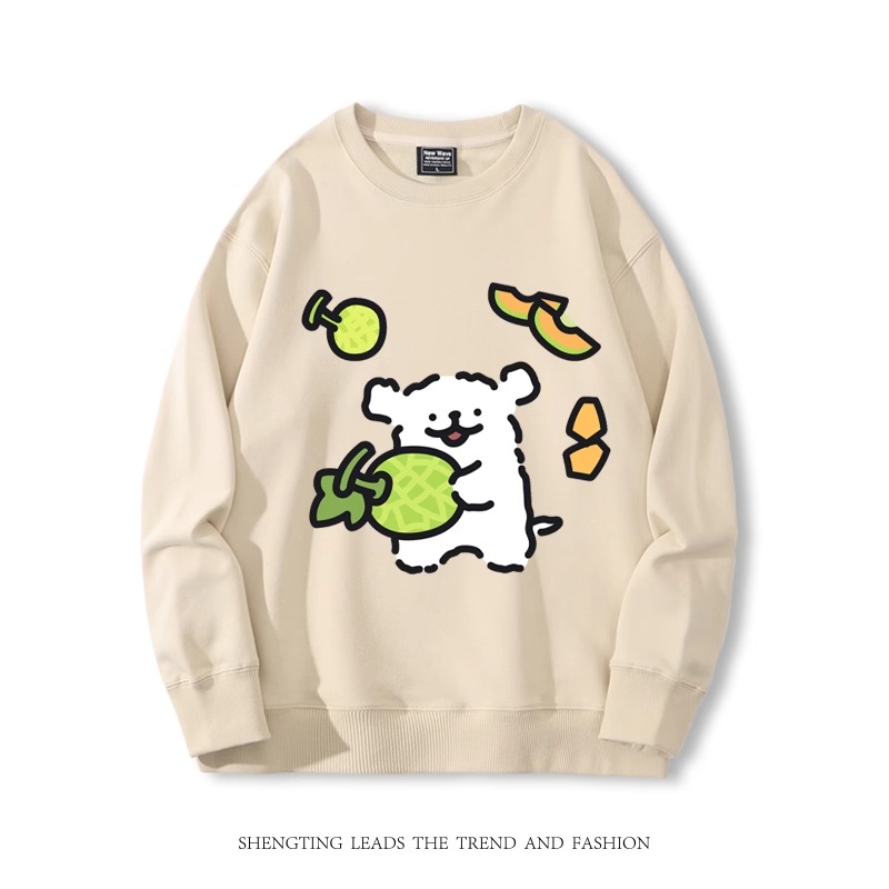 線條小狗 2024親子情侶裝 圓領長袖