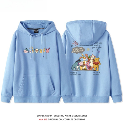 小熊維尼 聯名衛衣2025秋冬新款 親子情侶裝連帽衛衣