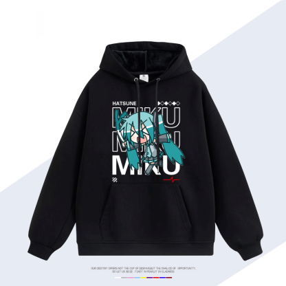 初音未來 聯名衛衣2025秋冬新款 親子情侶裝連帽衛衣