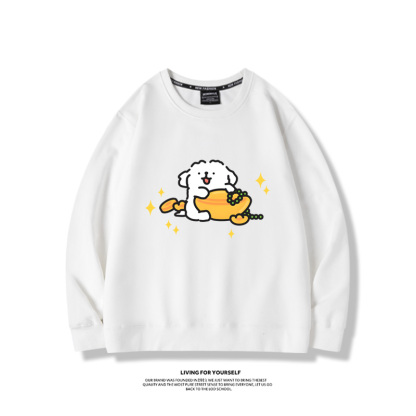 線條小狗2023親子情侶裝 圓領長袖