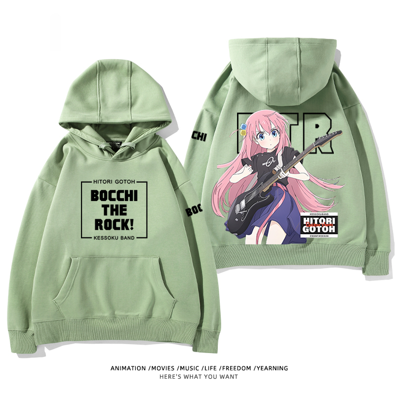 孤獨搖滾 聯名衛衣2024秋冬新款親子情侶裝薄絨款連帽衛衣