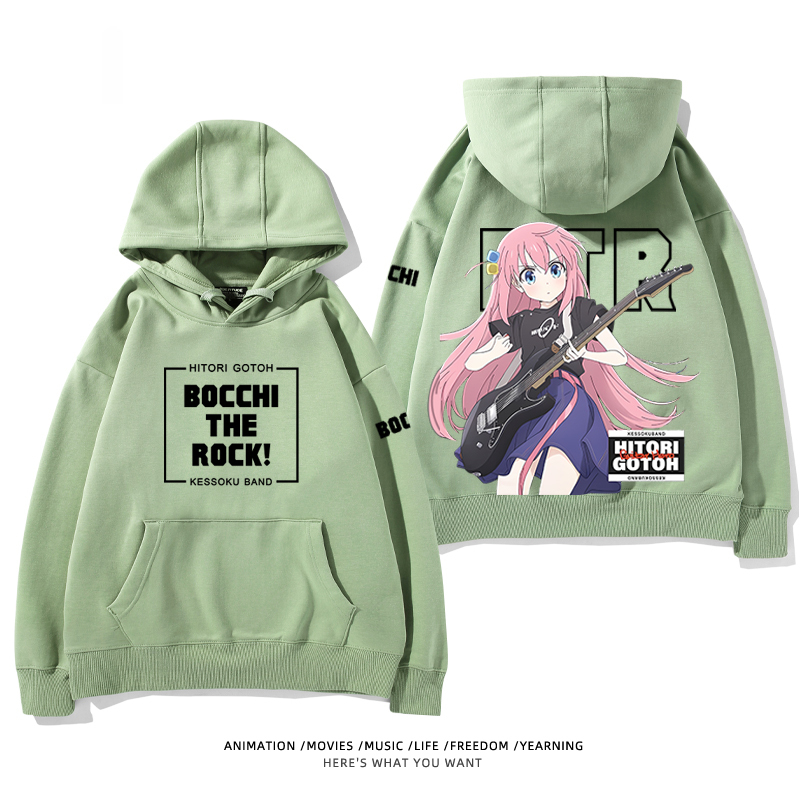 孤獨搖滾 聯名衛衣2024秋冬新款親子情侶裝薄絨款連帽衛衣