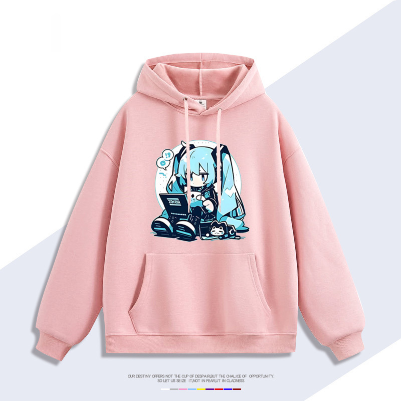 初音未來 聯名衛衣2025秋冬新款 親子情侶裝連帽衛衣