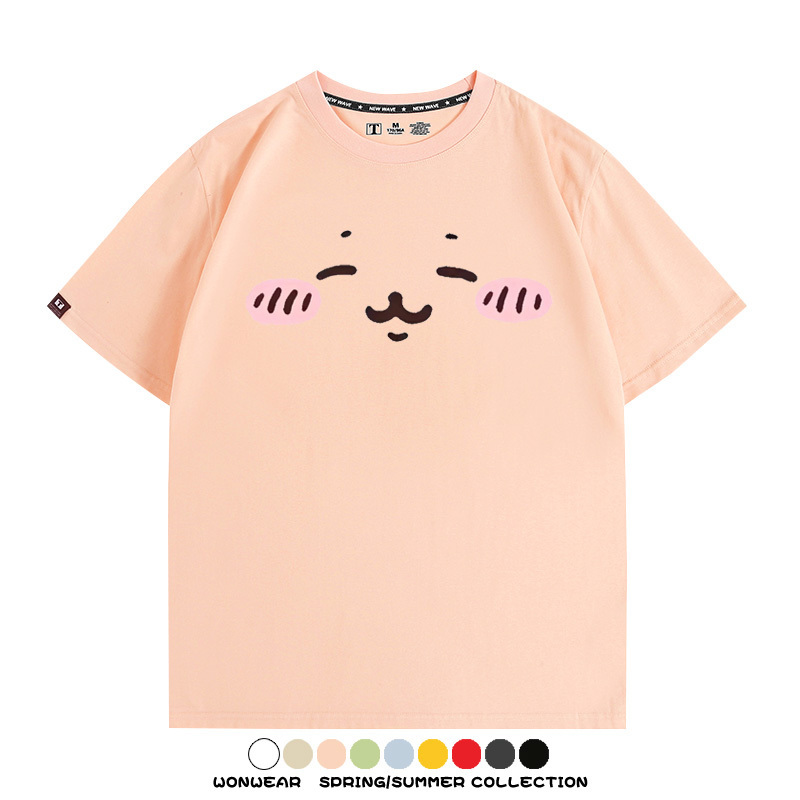 Chiikawa吉伊卡哇可愛表情 親子情侶裝寬鬆短袖T