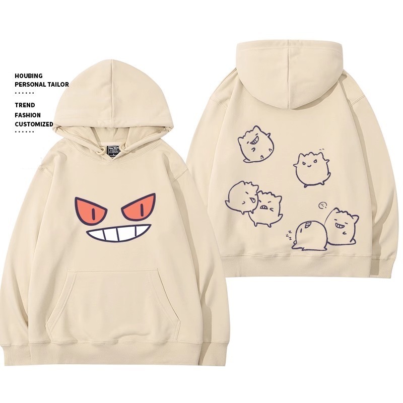 寶可夢 聯名衛衣2024秋冬新款親子情侶裝薄絨款連帽衛衣