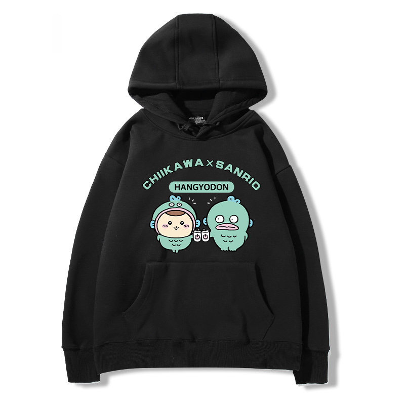 chiikawa吉伊卡哇聯名三麗歐 2024秋冬新款親子情侶裝薄絨款連帽衛衣