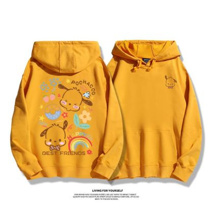 三麗鷗聯名衛衣2023秋冬新款親子情侶裝薄絨款連帽衛衣