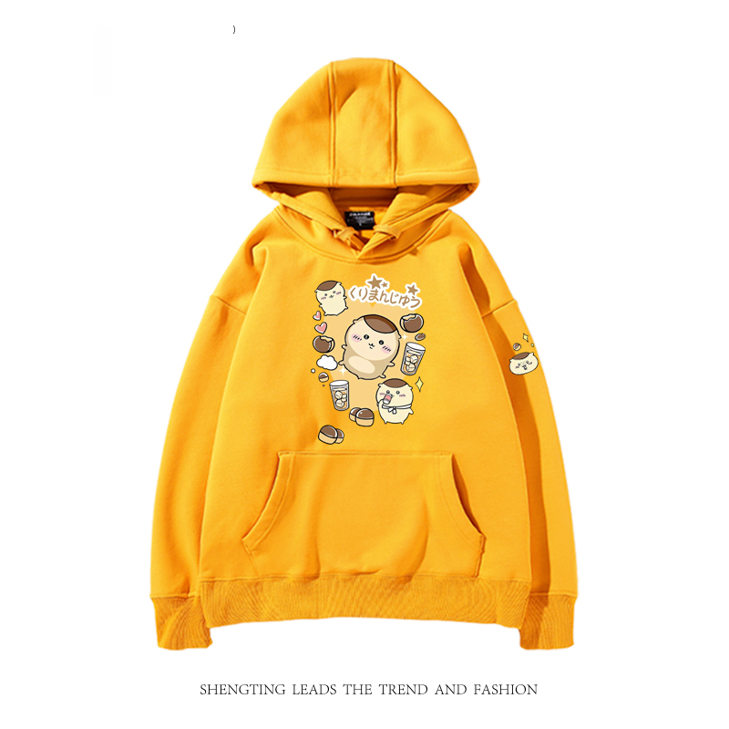 chiikawa 2024秋冬新款親子情侶裝薄絨款連帽衛衣