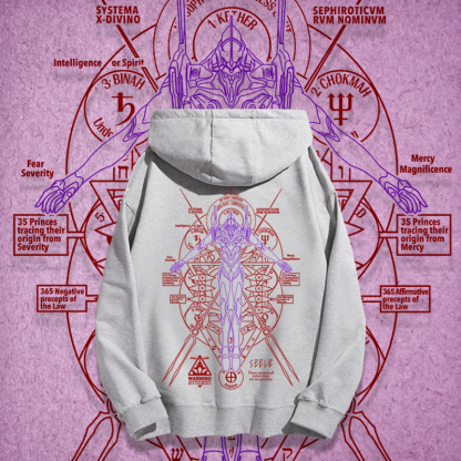 EVA新世紀福音戰士聯名衛衣2023秋冬新款親子情侶裝薄絨款連帽衛衣