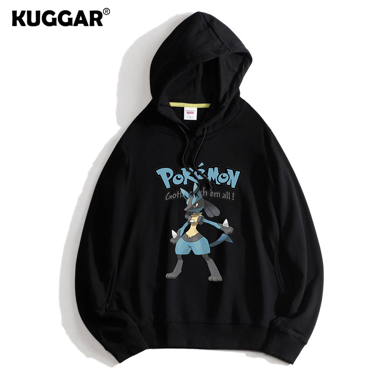 寶可夢聯名衛衣2024秋冬新款親子情侶裝薄絨款連帽衛衣