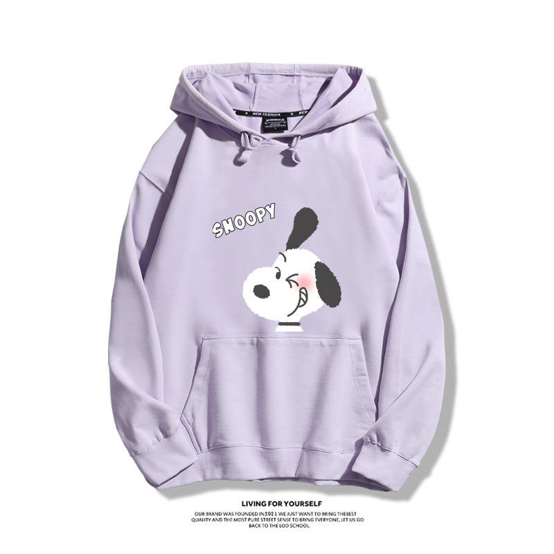 史努比聯名衛衣2023秋冬新款親子情侶裝薄絨款連帽衛衣